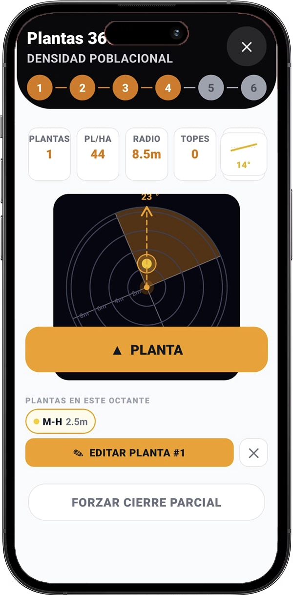 Plantas 360 interface